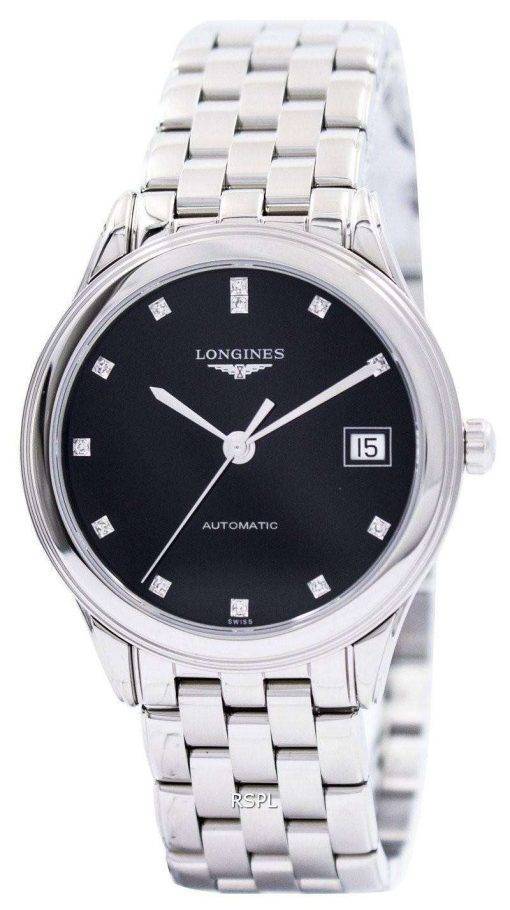 Longines Flagship Automatic Diamond Black Dial L4.774.4.57.6 Men's Watch