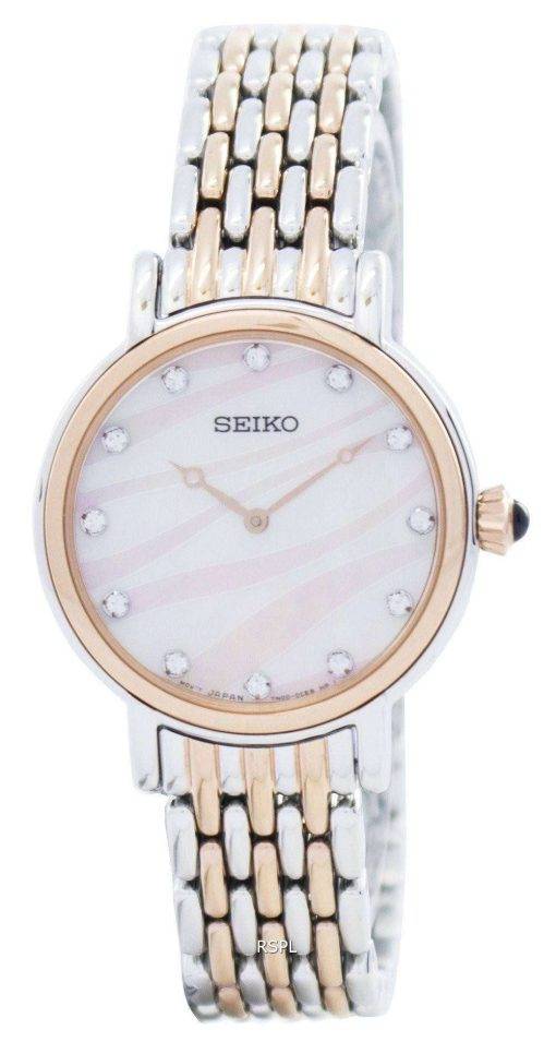 Seiko Quartz Swarovski Crystals SFQ806 SFQ806P1 SFQ806P Women's Watch