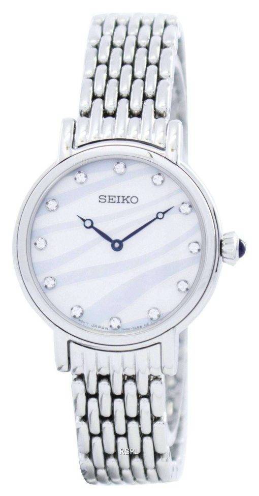 Seiko Quartz Swarovski Crystals SFQ807 SFQ807P1 SFQ807P Women's Watch
