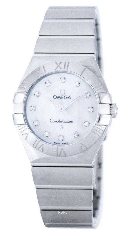 Omega Constellation Quartz Diamond Accent Power Reserve 123.10.27.60.55.001 Women's Watch