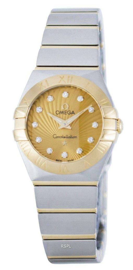 Omega Constellation Quartz Diamond Accent Power Reserve 123.20.24.60.58.001 Women's Watch