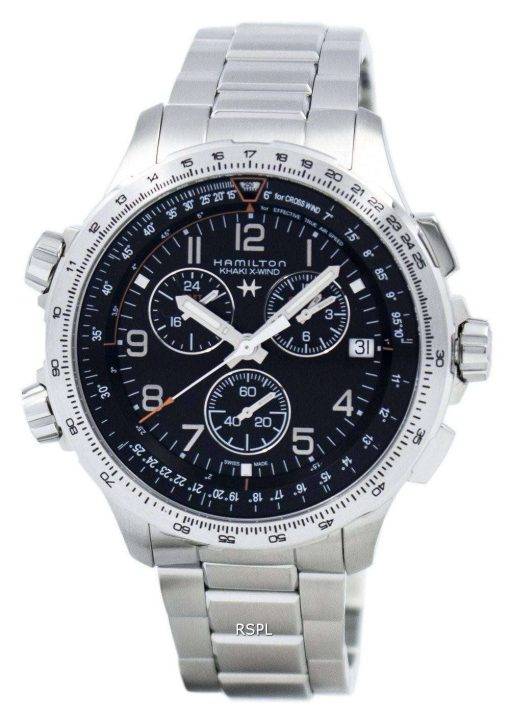 Hamilton Khaki Aviation X-Wind Chronograph Quartz GMT H77912135 Men's Watch