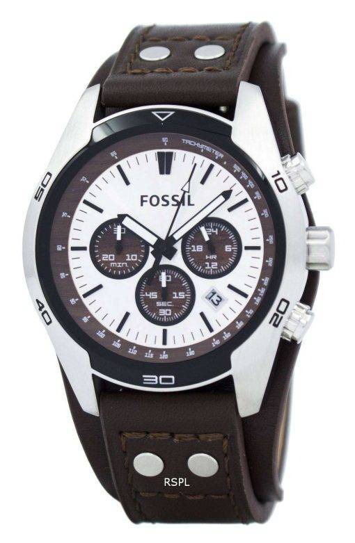 Fossil Cuff Chronograph Tan Leather CH2565 Mens Watch