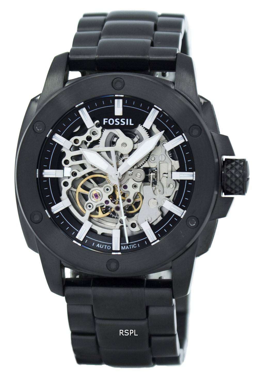 Fossil Modern Machine Automatic Skeleton Dial ME3080 Men's Watch ...