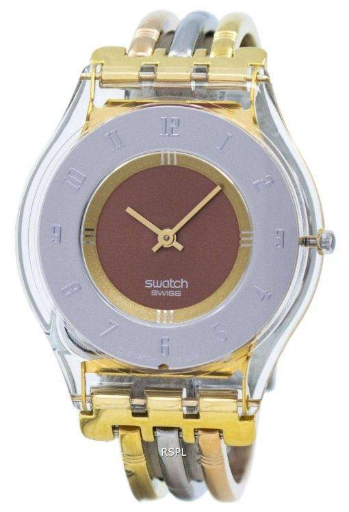Swatch Skin Tri Gold Quartz SFK240B Women's Watch