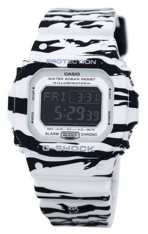 Casio G-Shock Digital Alarm Chrono Tiger Camouflage DW-D5600BW-7 Men's Watch