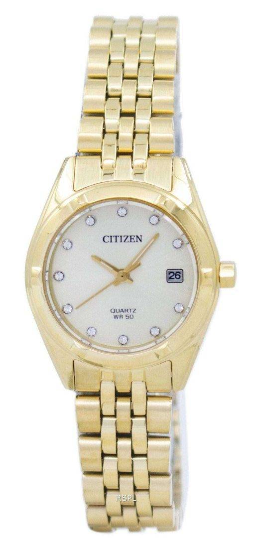 Citizen Analog Quartz Diamond Accent EU6052-53P Women's Watch