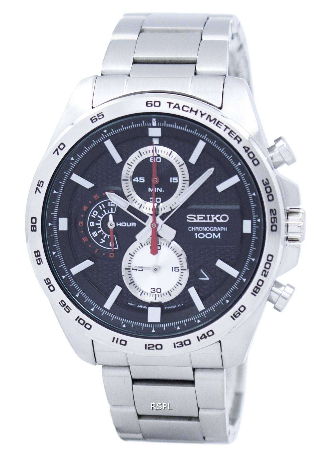 Seiko Chronograph Quartz Tachymeter SSB255 SSB255P1 SSB255P Men's Watch ...