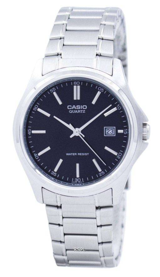 Casio Quartz Analog Stainless Steel Black Dial MTP-1183A-1ADF MTP-1183A-1A Mens Watch