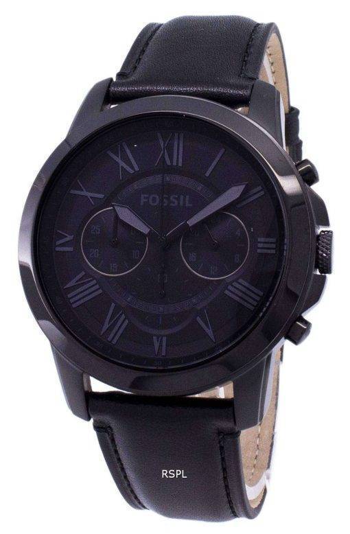 Fossil Grant Chronograph Black Leather FS5132 Mens Watch