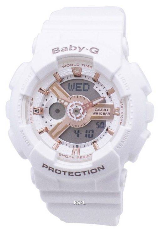 Casio Baby-G BA-110RG-7A BA110RG-7A World Time Shock Resistant Women's Watch