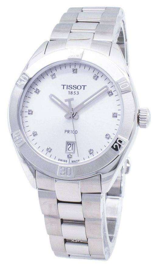 Tissot T-Classic PR 100 Sport T101.910.11.036.00 T1019101103600 Diamond Accents Quartz Women's Watch