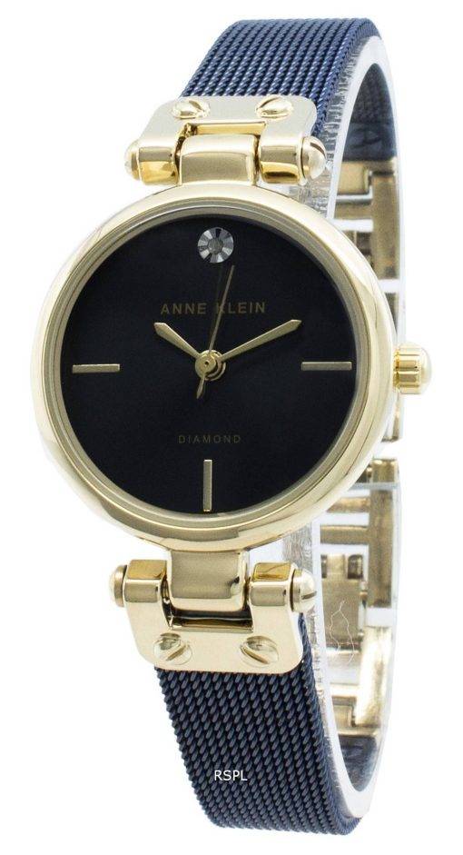 Anne Klein 3003GPBL Diamond Accents Quartz Women's Watch