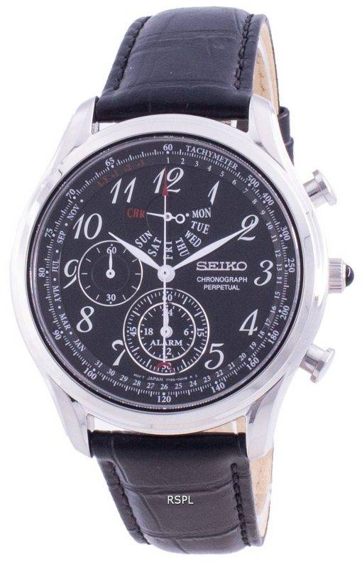 Seiko Chronograph Perpetual SPC255 SPC255P1 SPC255P Quartz Tachymeter Men's Watch
