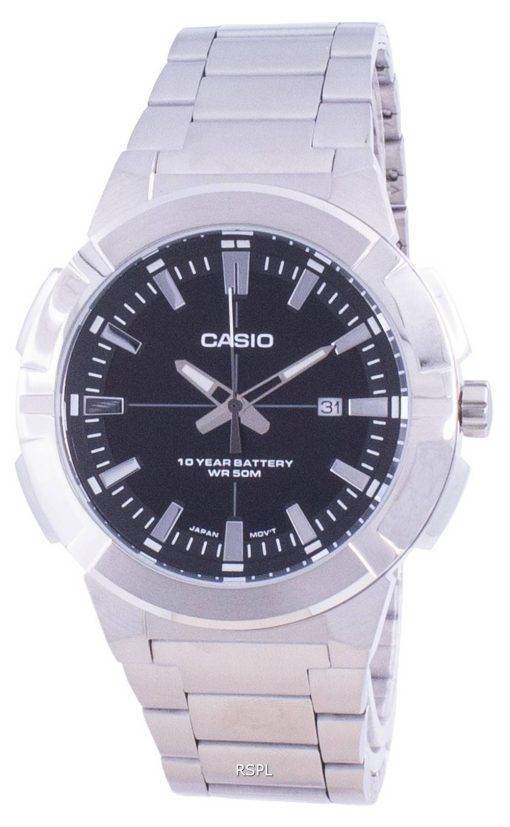 Casio Analog Black Dial Stainless Steel MTP-E172D-1A MTPE172D-1 Mens Watch