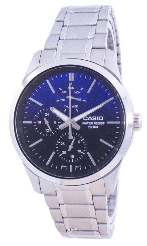 Casio Analog Blue Dial Stainless Steel Quartz MTP-E330D-2A MTPE330D-2 Mens Watch