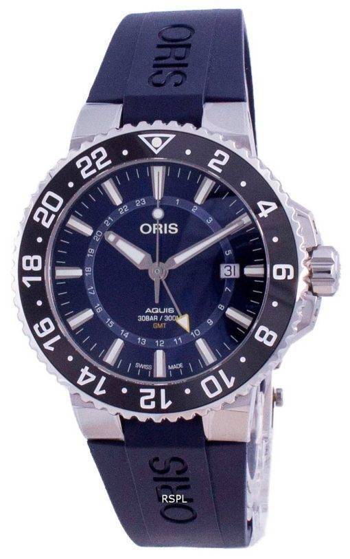Oris Aquis GMT Date Automatic Diver's 01-798-7754-4135-07-4-24-65EB 300M Men's Watch