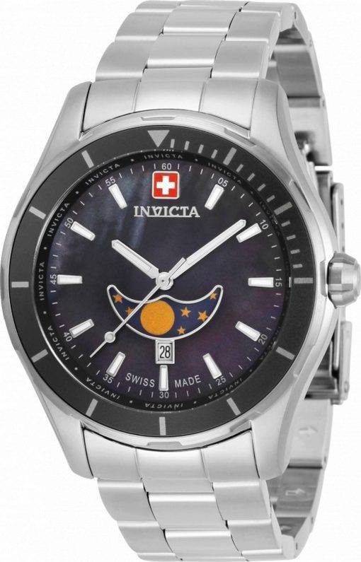 Invicta Pro Diver Moon Phase Black Dial Quartz 33462 100M Men's Watch