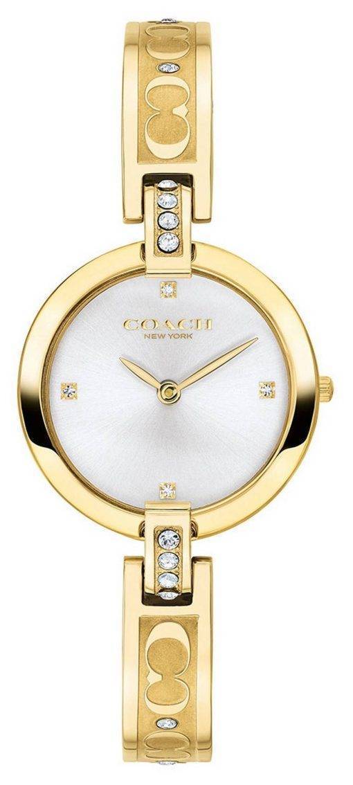 Coach Chrystie Gold Tone Stainless Steel Crystal Accents Quartz 14503318 Womens Watch
