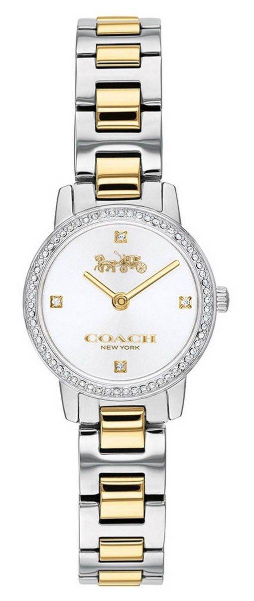 Coach Audrey White Dial Two Tone Stainless Steel Quartz 14503369 Womens Watch