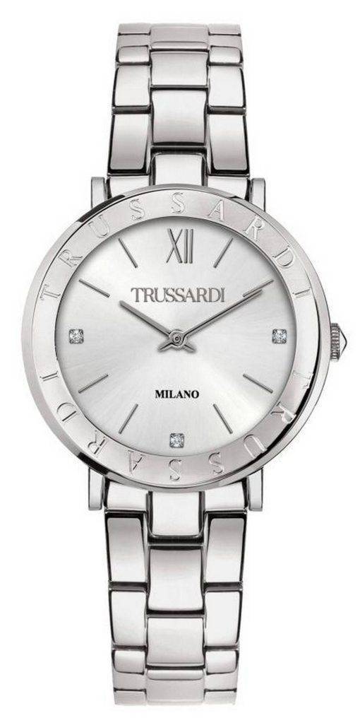 Trussardi T-Vision Crystal Accents Stainless Steel Quartz R2453115508 Women's Watch
