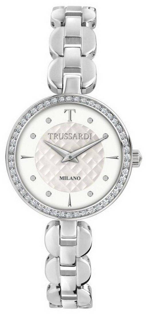 Trussardi T-Chain Crystal Accents Stainless Steel Quartz R2453137501 Women's Watch