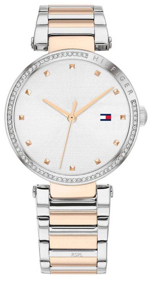Tommy Hilfiger Lynn Crystal Accents Two Tone Stainless Steel Quartz 1782236 Womens Watch