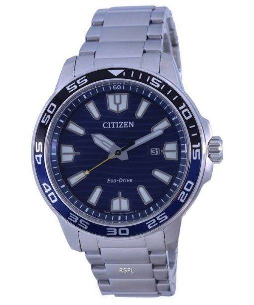 Citizen Blue Dial Stainless Steel Eco-Drive AW1525-81L 100M Men's Watch