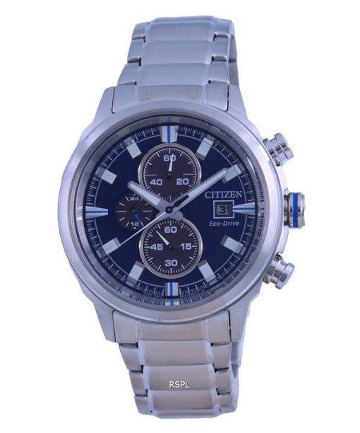 Citizen Brycen Chronograph Blue Dial Stainless Steel Eco-Drive CA0731-82L 100M Mens Watch