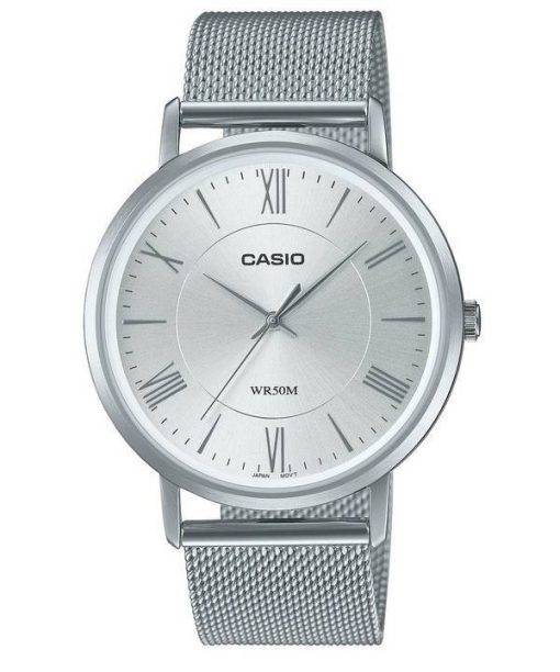 Casio Analog Silver Dial Stainless Steel Quartz MTP-B110M-7A MTPB110M-7 Men's Watch