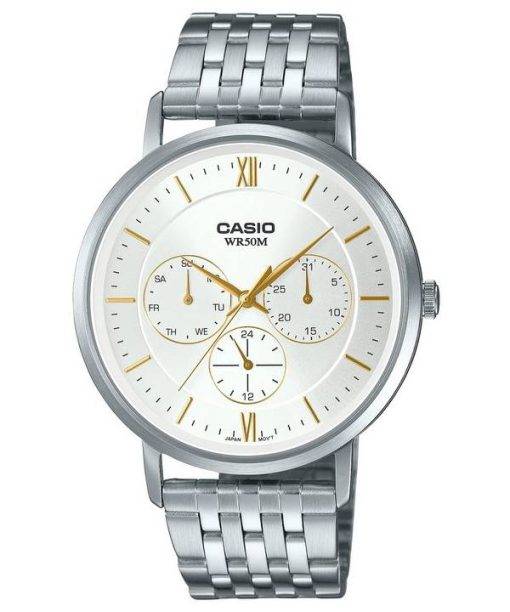 Casio Analog Silver Dial Stainless Steel Quartz MTP-B300D-7A MTPB300D-7 Men's Watch