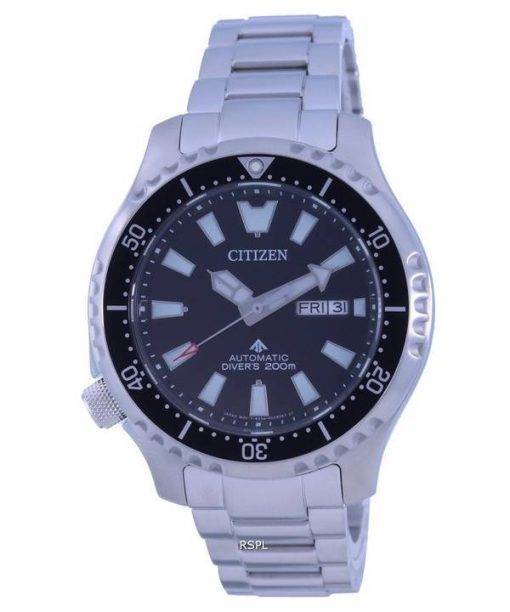 Citizen Black Dial Stainless Steel Automatic Diver's NY0130-83E 200M Men's Watch