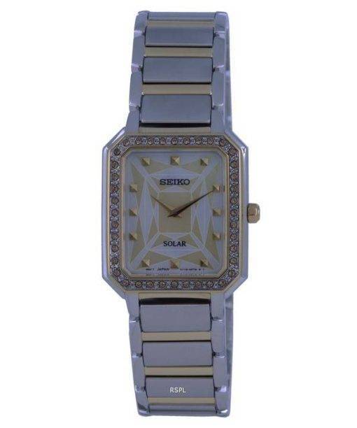 Seiko Discover More Two Tone Stainless Steel Solar SUP452 SUP452P1 SUP452P Womens Watch