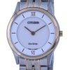 Citizen Analog Two Tone Stainless Steel White Dial Eco-Drive EG3224-57A Womens Watch