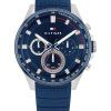Tommy Hilfiger Max Silicone Strap Multifunction Blue Dial Quartz 1791970 Mens Watch
