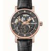 Ingersoll The Herald Leather Strap Black Skeleton Dial Automatic I00403B Mens Watch