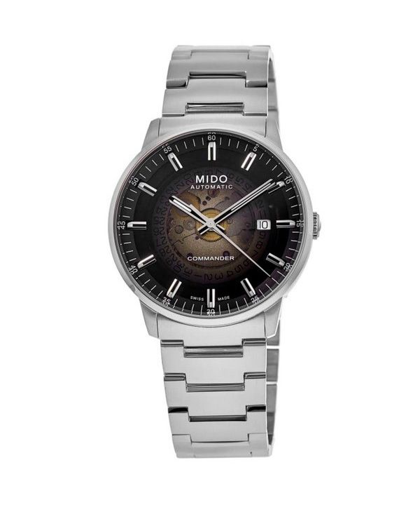 Mido Commander Gradient Stainless Steel Black Skeleton Dial Automatic M021.407.11.411.00 Mens Watch