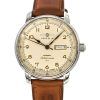 Zeppelin Watches Mediterranee 1921 Leather Strap Beige Dial Automatic 96645 Men's Watch